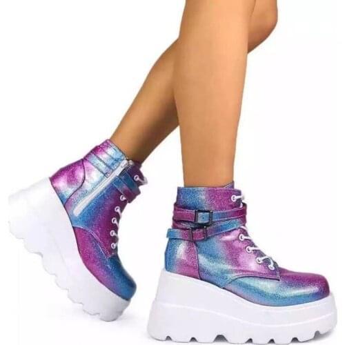HAOBOYUEQ Women's Wedge Ankle Boots