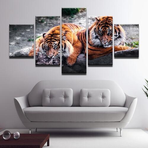 Diamond mosaic paintings diamond picture diamond painting tiger 5 panel Diamond embroidery rhinestones chinese animals L894