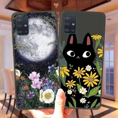 Leopard Dog Cat With Flowers Silicone Case Cover For Samsung A51 A71 A01 A10 A11 A21S A20 A30 A31 A40 A41 A50 A70 A7 A9 A8 Plus