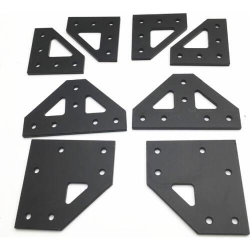 Upgrade AM8 A8 4mm aluminum bottom tee plate top corner plate bottom corner plate kit for AM8 3D Printer Extrusion Metal Frame