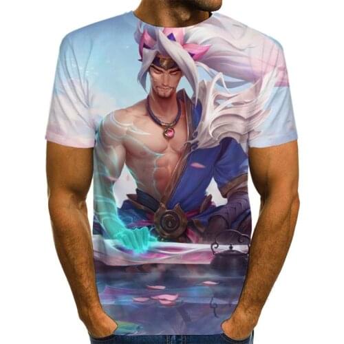 Men Graphic T Shirts Round Neck 3D Print Summer Short Sleeve Daily Tops League of legends Tees