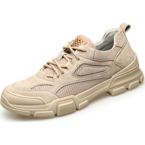 2020 New Arrival Man Sneaker Mesh+Pig Suede Shoes Anti-slip Casual Shoes Rubber Sole Youth Leisure Quality Man Sneaker Shoes