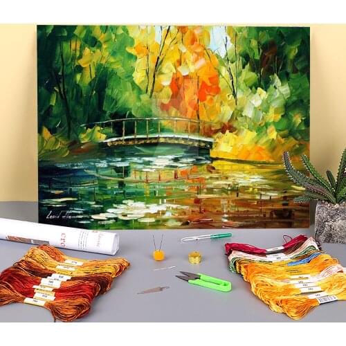 End Summer Printed 11CT Cross-Stitch Full Kit DIY Embroidery DMC Threads Sewing Craft Handiwork Needlework Mulina Decor