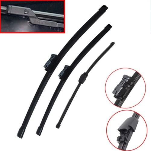 Car front & rear Windshield Windscreen Wiper Blades set For SEAT Leon Typ 1P Hatchback 2009 - 2012 Window Wiper
