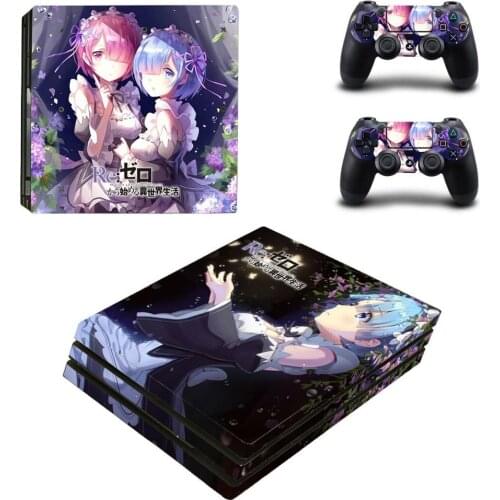 Re:Life in a different world from zero Rem PS4 Pro Skin Sticker Decal For PlayStation 4 PS4 Pro Console & Controller Skins Vinyl