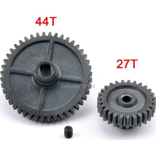 Upgrade Metal 44T Reduction Gear + 27T Motor Gear For Wltoys 144001 1/14 RC Car Parts