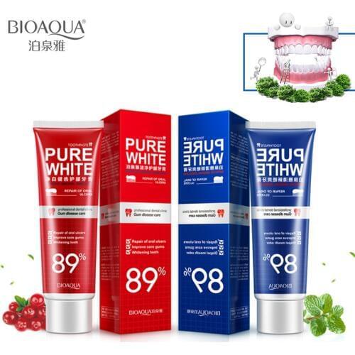 120g BIOAQUA Natural Cranberry Whitening Toothpaste Teeth Whitening Oral Hygiene Toothpaste Adult Cleaning Teeth And Gums Care