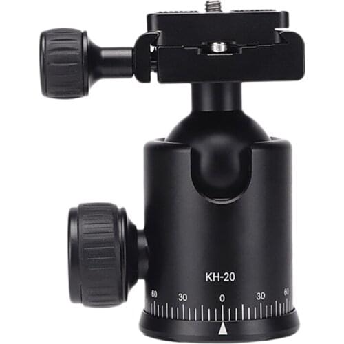 Tripod Ball Head,With 1/4-Inch Quick Release Plate 360 Degree Rotating Panoramic Ball Head For DSLR Camera And Tripod