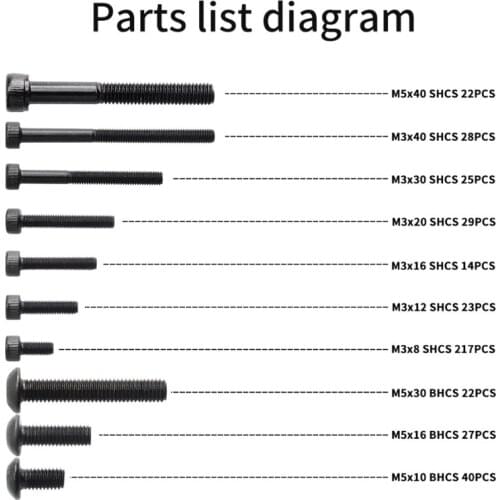 Brand New Fysetc Voron 2.4 3D Printer Design Screw Bolt Nut Complete Kit 3D Printer Complete Kit