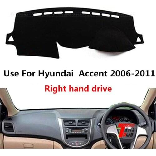 TAIJS Factory Anti dust High Quality Polyester Fibre Car Dashboard Cover For Hyundai Accent 2006-2011 Right hand drive