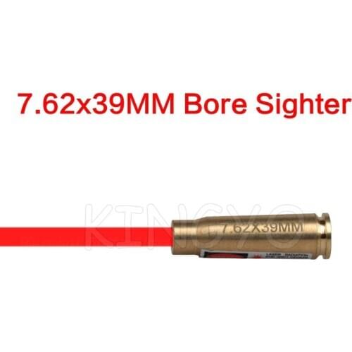 Tactical Bullet 7.62 x 39mm Brass Cartridge Red Dot Laser Bore Sighter for Hunting rifle and shotgun