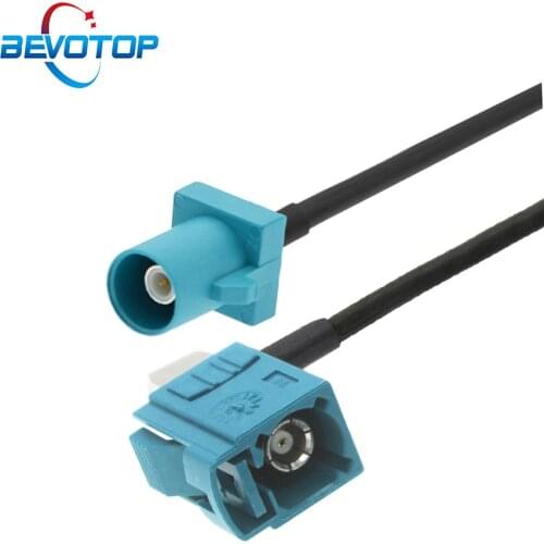 1PCS Fakra Z Male to Fakra Z Female 90 Degree Jack Car Navigation GPS Antenna Adapter Extension Cable RG174 RF Coaxial Pigtail