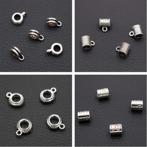 WKOUD 15pcs Antique Sliver 5mm Metal Universal Beads Pendant DIY Bracelet Necklace Positioning Beads Charm Spacer Beads Charm