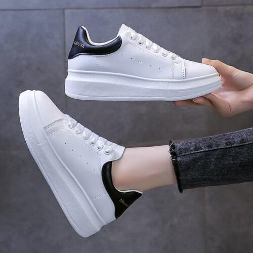 Plus size 41 42 43 44 Unisex vulcanized white sneakers girls autumn shoes 2021 new arrival fashion school sneakers woman shoe