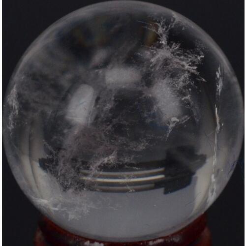 1.5")39MM Natural Gemstone Clear Quartz Crystal Sphere Crystal Globe Ball Chakra Healing Reiki Stone Carving Crafts,Mineral