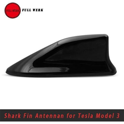 1pc Black ABS Car Shark Fin Roof Decoration Antenna for Tesla Model 3 Exterior Accessories without Aerials
