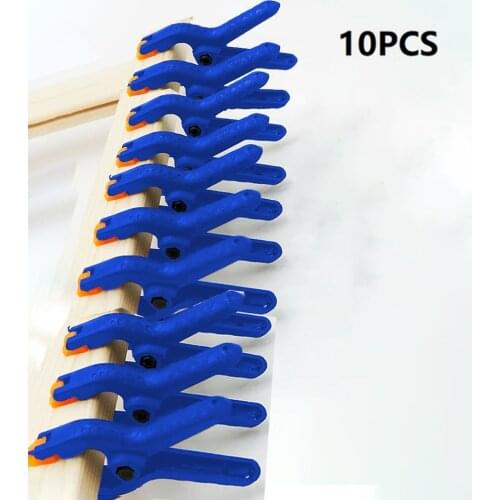 10pcs 2 Inch Spring Clamps Woodworking Tools Plastic Nylon Grip Cramps A-shaped Carpentry Clip For Photography Background Tools