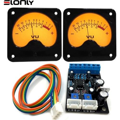 2pc TR-57 High Precision VU Meters with 1pc Driver Board Level DB Level Amplifier Pre-level Speaker Power Meter Head w/Backlight