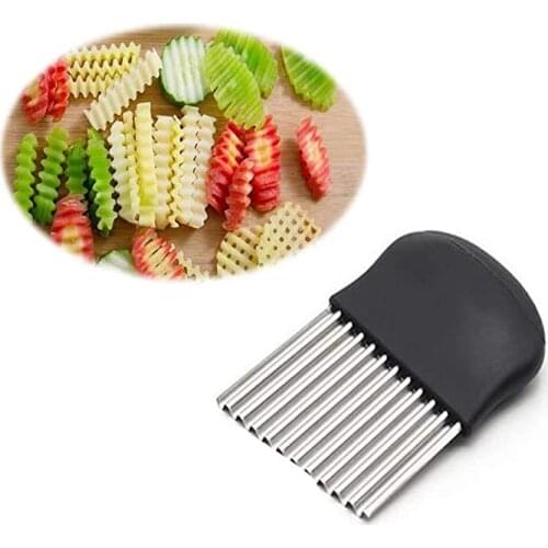 2PACK Stainless Steel Wavy French Fries Cutter Potato Chips Making Peeler Cutter Vegetable Kitchen Knive Fruit Tool Knife