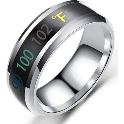 2021 New Temperature Ring Stainless Steel Mood Emotion Feeling Intelligent Temperature Sensitive Women Men Rings Jewelry