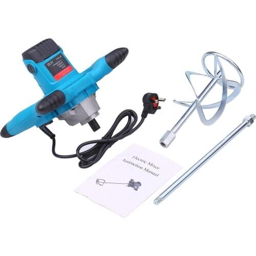 220V 2100W Handheld Electric Mixer Stirrer 50/60Hz 6-Speed Mixer Concrete Mixer for Mortars Paint Mud Grout 800rpm