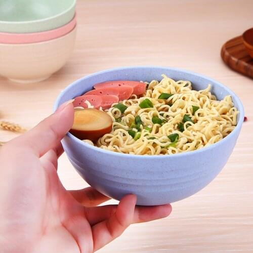 4pcs/Set Bowl Wheat Straw Tableware Environmental Protection Bowl Household Salad Noodle Creative Eco Friendly Dessert Hot Sale