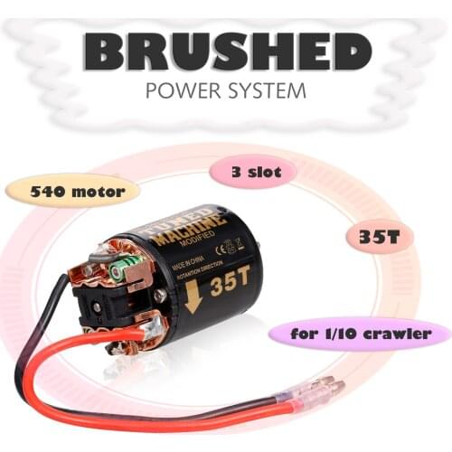 540 Brushed Motor RC Crawler Motor 35T 3-Slot Replacement for 1/10 RC Crawler Car Axial SCX10 AXI03007 90046 TRAXXAS TRX4