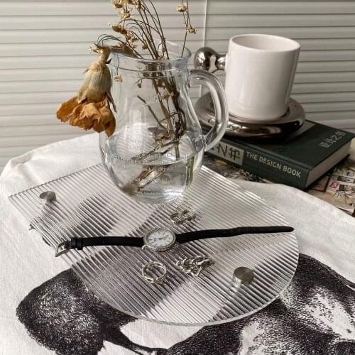 Acrylic Tray Transparent Ins Style Storage Tray Sundries Storage Aromatherapy Ornaments Nordic Decoration Storage Plate Gife