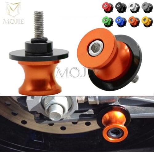 For KAWASAKI ER6N ER-6N ER 6N 2006-2016 Swingarm Sliders Spools 10mm CNC Aluminum Motorcycle Rear Swingarm Stand Cover Protector