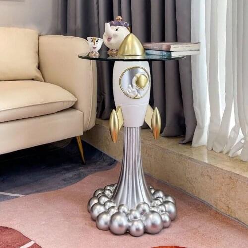 Home Decor Furniture For Home Table Coffee Tables Astronaut Rocket Spaceship Small Table Glass Coffee Table Glass Coffee Table