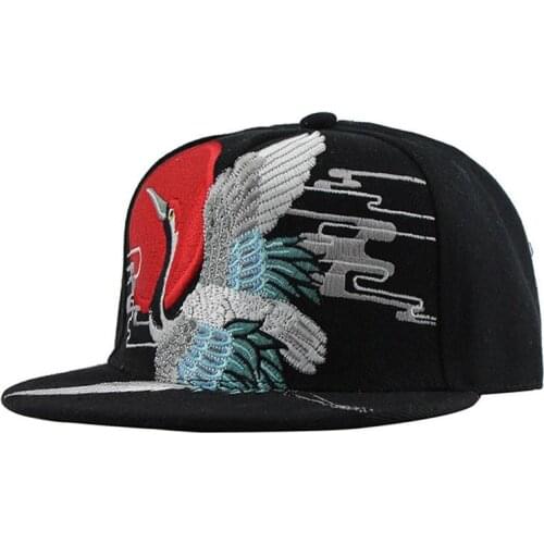 Quality Embroidery [FLB] Hip Hop Baseball Cap For Men Women Crane Snapback Bone Caps Spring Summer Autumn Cotton Hats CoupleF135