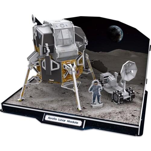 Cubic Fun 104 Piece Jigsaw Puzzle Apolla Lunar Lunar Module