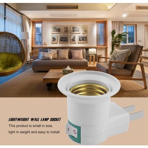 Hot Sell 1PC Plug-in Screw Base E27 LED Light Socket To EU/US/UK Plug Holder Adapter Converter Switch ON/OFF Lamp Holder Bulb