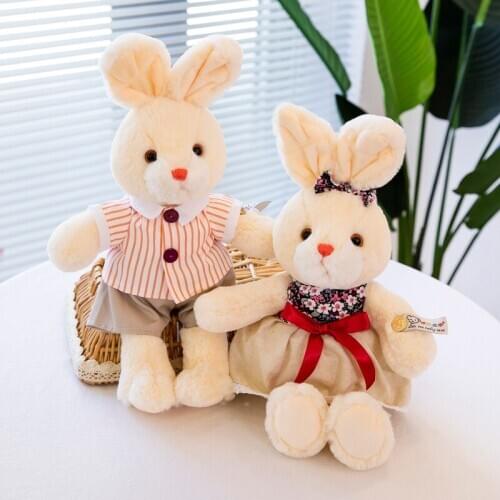 Cute Stuffed Dolls Plush Animal Toys Soft Cartoon Rabbit Kids Girl Gifts