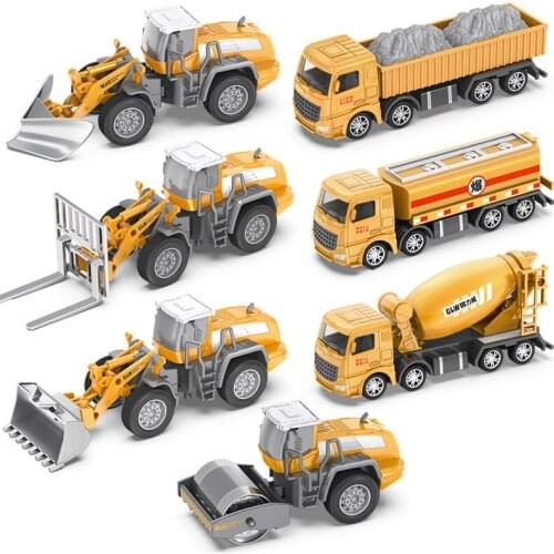 Simulation Alloy Car Model 1:55 Engineering Excavator Set Crane Transport Car Sliding Toys Hot Toys 2 To 4 Years Old Kids Toys