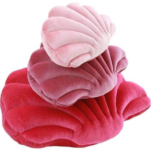 Sea Beach Scallop Shell Sofa Bed Cushion Decoration Luxury Shell Stuffed Cushion For Bedroom Living Room UD88