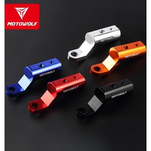 Motowolf Motorcycle Rearview Mirror Extension Lever Bracket Adapter Holder Clamp Mount for Triumph Suzuki Kawasaki Yamaha Honda