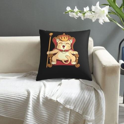 I Rule Here Human,cat pattern print Cushion Cover Decorative Pillowcase Chair Seat Square Car Pillow Cover Home Living Textile