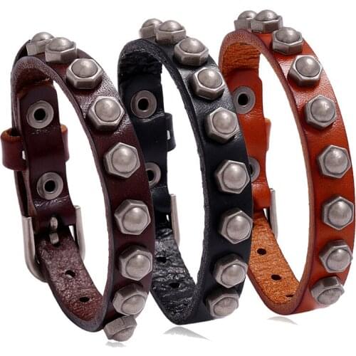 New Jewelry Factory Direct Sales Retro Cowhide Bracelet Exquisite Personality All-match Men and Women Jewelry