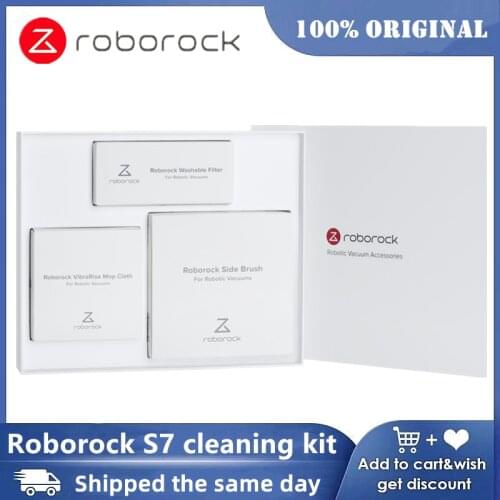 Original washable mop filter pentagonal side brush cleaning kit promotion, suitable for Roborock vacuum sweeping robot S7 S75