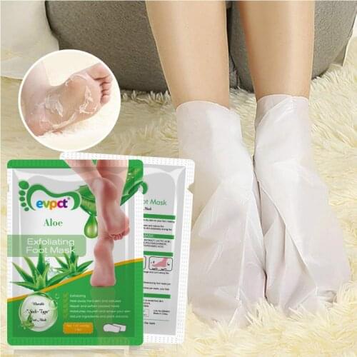 Feet Exfoliating Foot Mask Lavender And Aloe Exfoliating Dead Skin Dry And Cracked Foot Mask Foot Spa Skin Care TSLM1