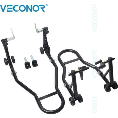 Motorcycle Stands Full Set Front & Rear Wheel Support Frame Tire Repair Tools Motorbike Stands Swingarm Lift for Wheel Repairing