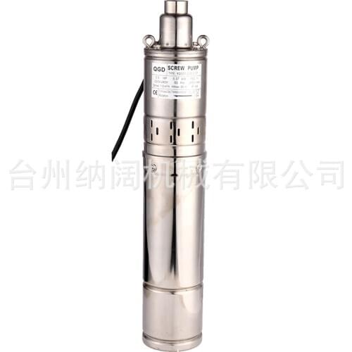 Water Pump Deep Well 1" Outlet 86m Stainless Steel Submersible Deep Water 4" OD Pipe 0.5Hp Well Centrifugal Bore Pump