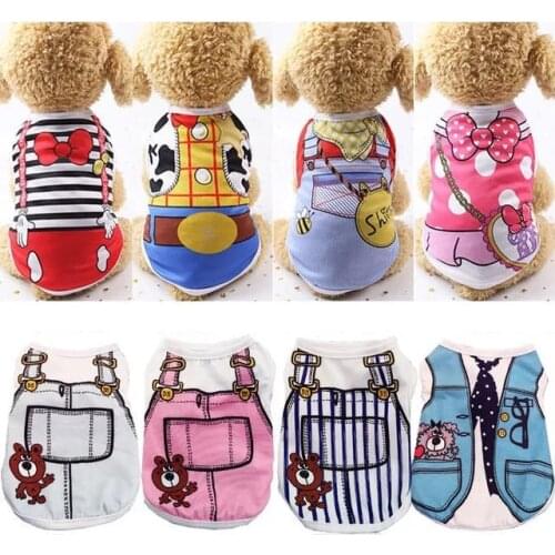 Spring Summer Cat Dog Fake Suspender Skirt Vest Teddy Bichon Hiromi Breathable Mesh Lovely Pet Supplies