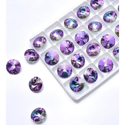 Two sizes of rhinestone crystal two-hole sewing glass rhinestone DIY wedding dress jewelry necklace Moon night accessories