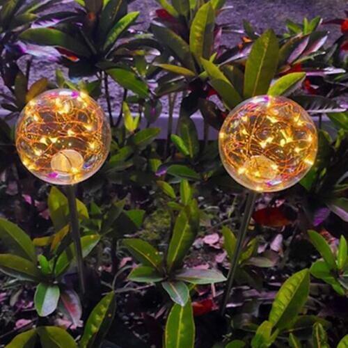 LED Solar Lamp Lawn Solar Ball Plug Light Waterproof Outdoor Garden Landscape Decoration Lamp garden solar light Convenient