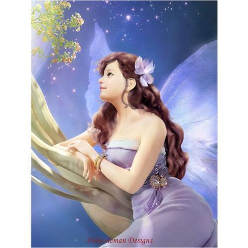 Needlework for embroidery DIY French DMC High Quality - Counted Cross Stitch Kits 14 ct Oil painting - Fairy Expectation