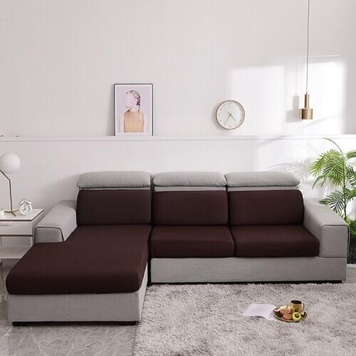 Furniture protective cover jacquard thickened sofa cushion cover corner sofa cushion cover elastic solid color sofa cover