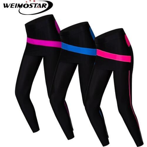 Weimostar Womens Cycling Dress Pants Ropa Ciclismo Lycra Bike Bicycle Long Pants GEL Pad Shockproof Pants Zipper Tight