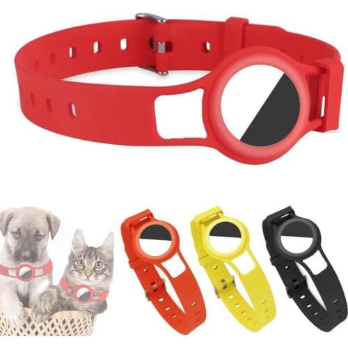 1pcs Silicone Protective Case for Apple Airtag Pet GPS Finder Dog Cat Adjustable Collar For Apple Airtags Pet Accessories